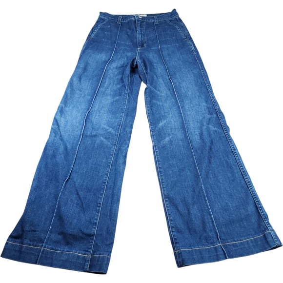 AMO The CJ Resist Wide-Leg Blue Jeans Size 27 - Picture 1 of 12